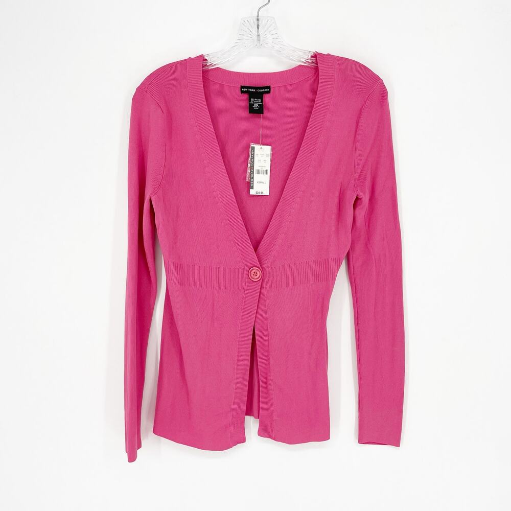 New York & Company Pink Cardigan Size XS